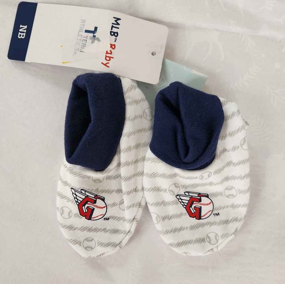 💕✨️NWT Baby booties MLB Baseball Cleveland Guardians Newborn